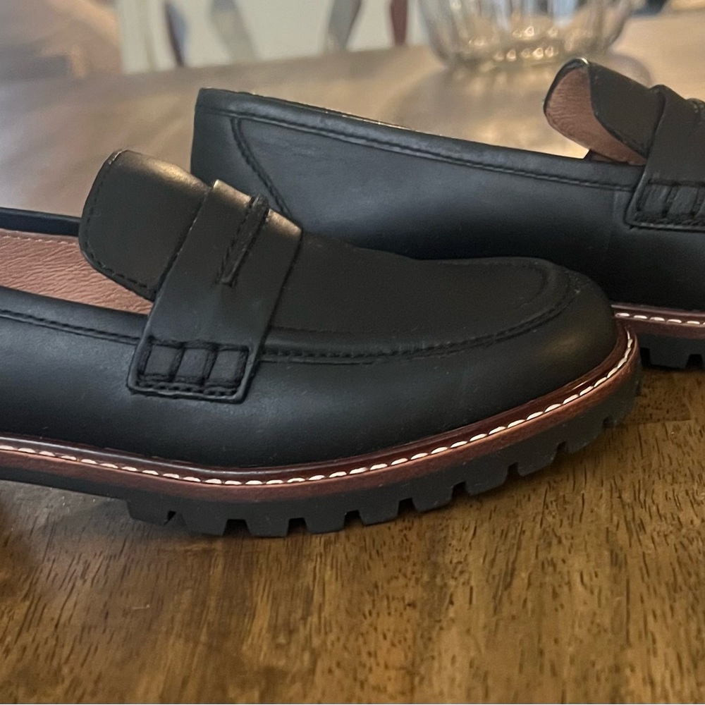 Madewell Black Leather Loafers - Picture 2 of 6